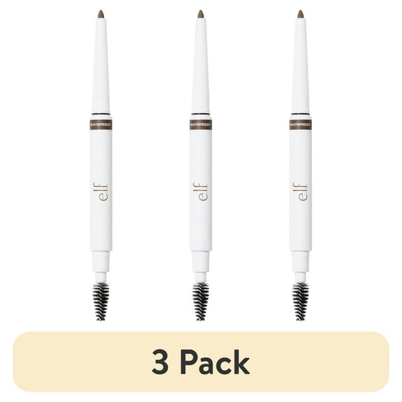 (3 pack) e.l.f. Instant Lift Waterproof Brow Pencil, Neutral Brown, 0.008oz