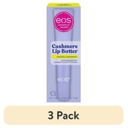3 pack eos Cashmere Lip Butter, Vanilla Cashmere, Smooth & Hydrating Lip Butter with Peptides, 0.35 fl oz