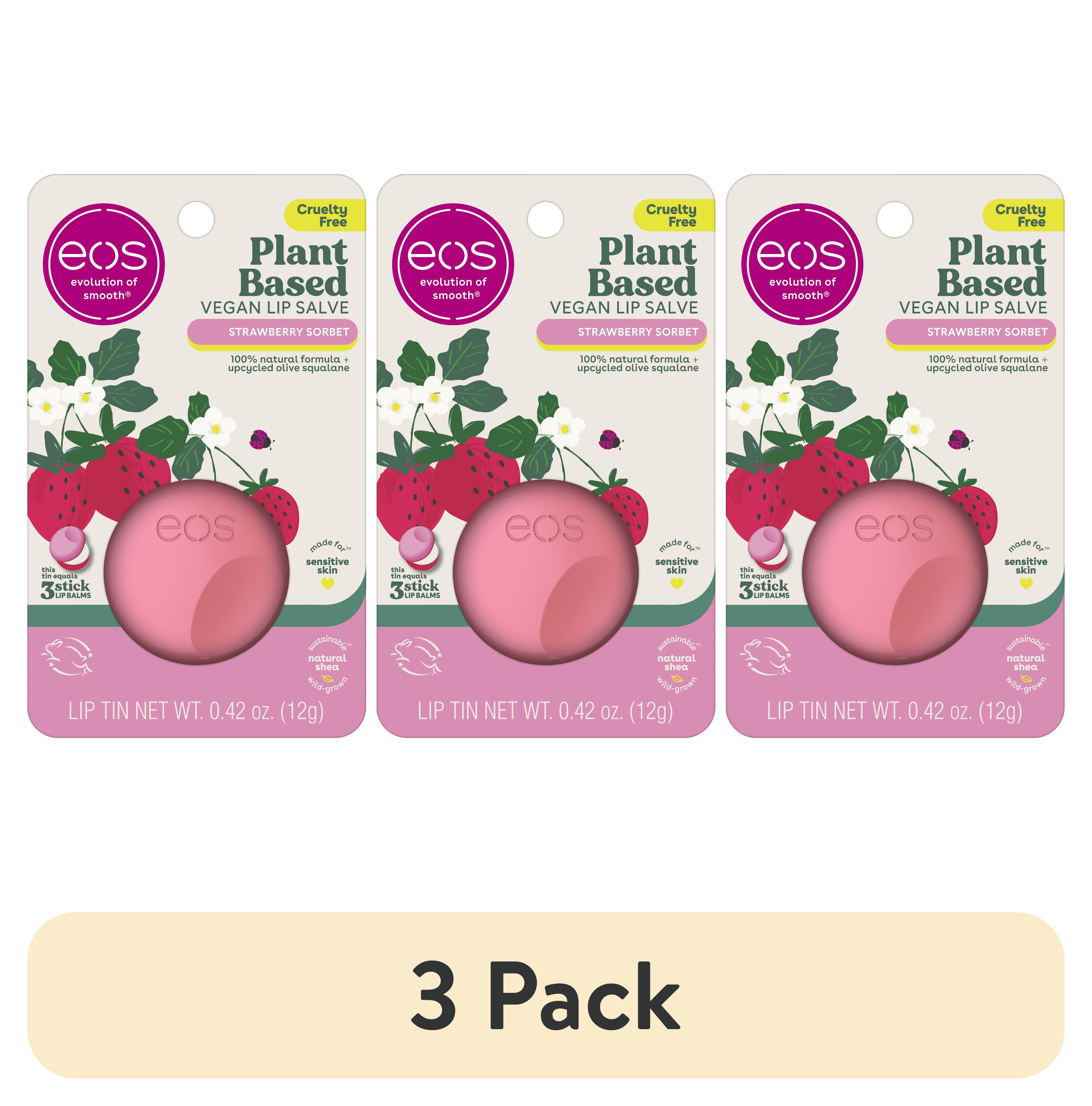 (3 pack) EOS Strawberry Sorbet Tin Paper Back Blister