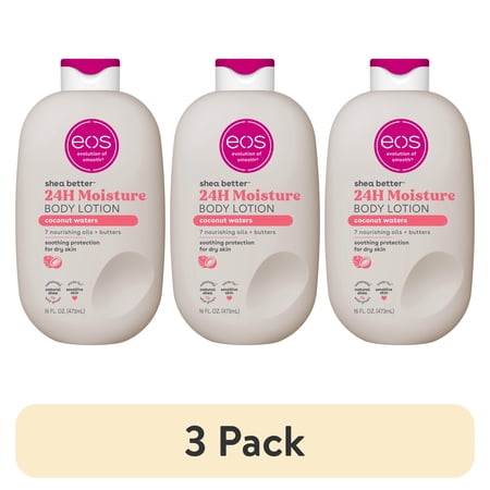 (3 pack) eos Shea Better Body Lotion - Coconut Waters, Made for Dryness, 16 fl oz.