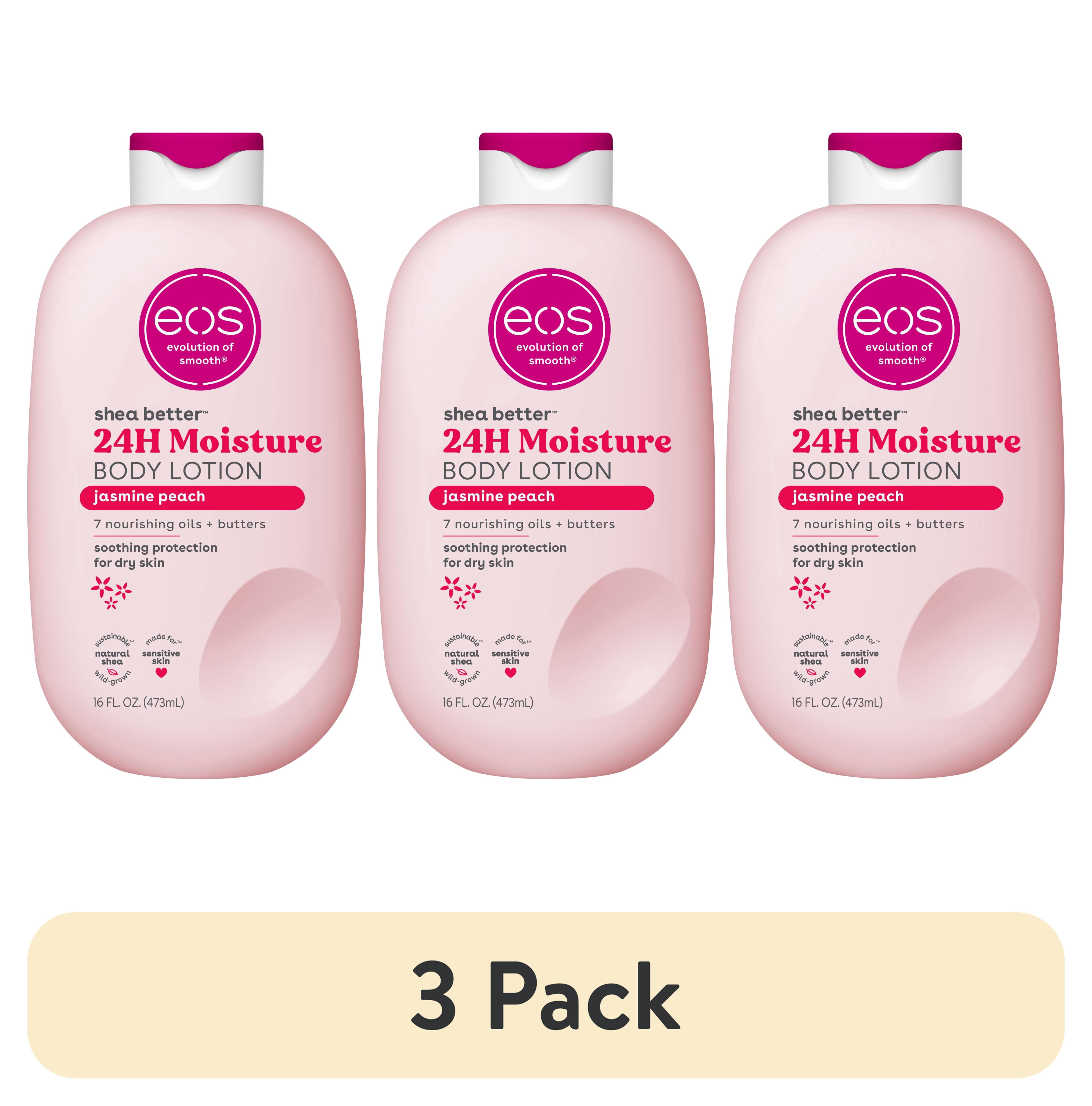 (3 pack) eos Shea Better Body Lotion - Jasmine Peach, 16 fl. Oz.