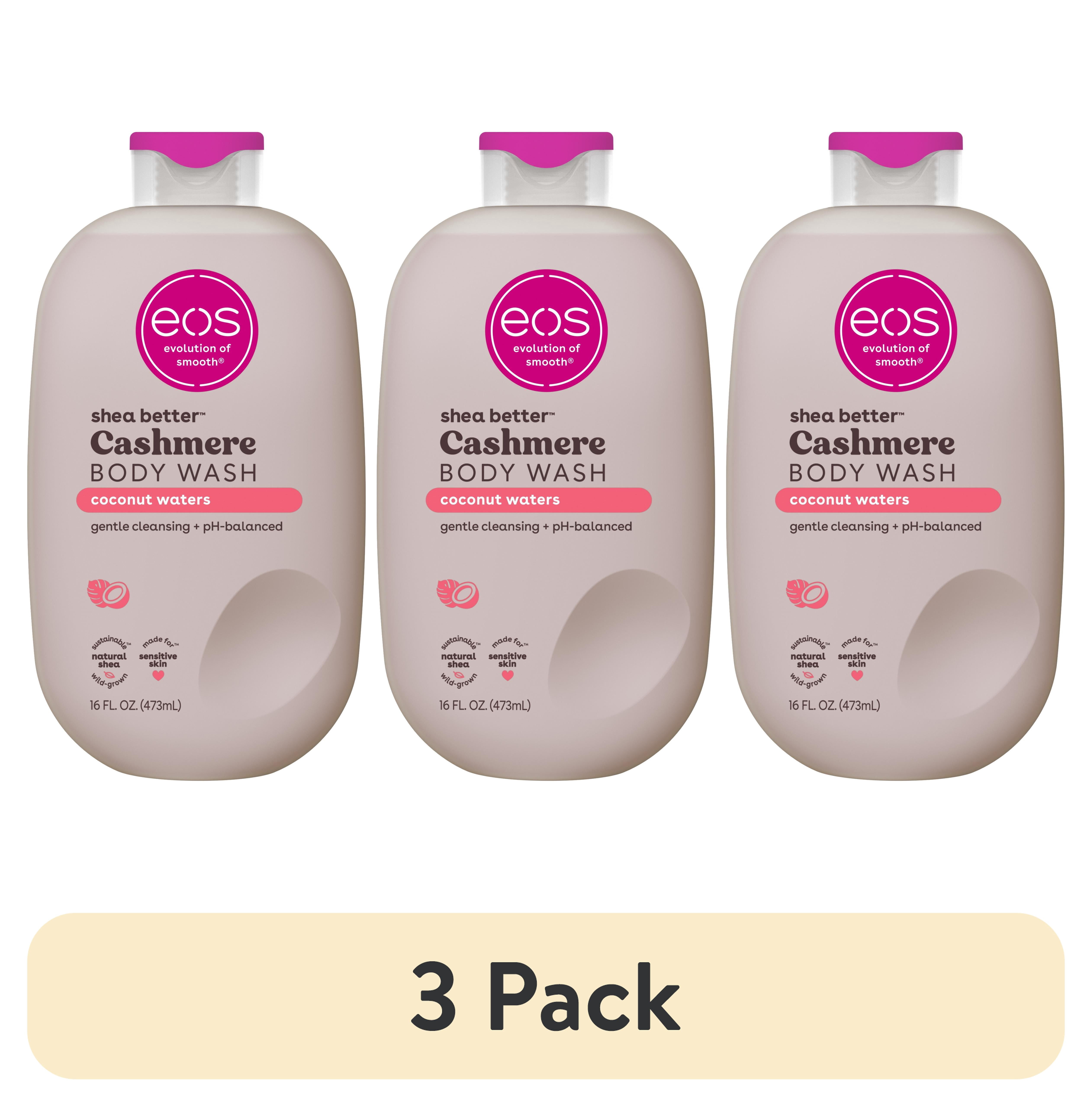 (3 pack) eos Coconut Waters Body Wash, Coconut Scented Hydrating Body Wash Gel-Cream, 16 fl oz