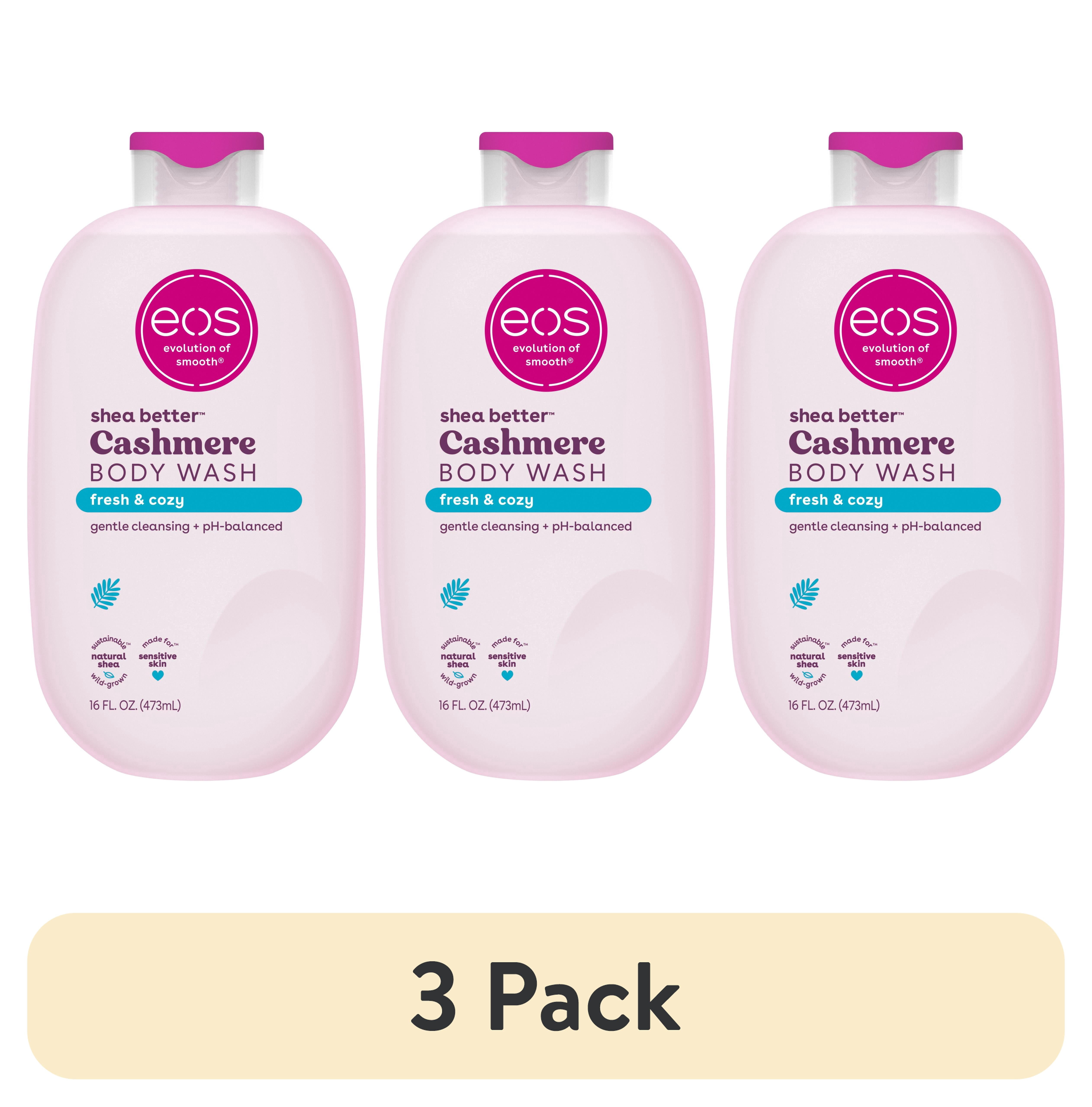 (3 pack) eos Fresh & Cozy Body Wash, Clean Scented Hydrating Body Wash, 16 fl oz