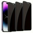thumbnail image 1 of 3-pack full coverage privacy protection tempered glass film for iPhone 15 Pro Max Plus/iPhone 14 Pro Max/iPhone 13 Pro Max/iPhone 12 Pro Max/11 Pro Max dedicated privacy anti-peep screen sticker, 1 of 6