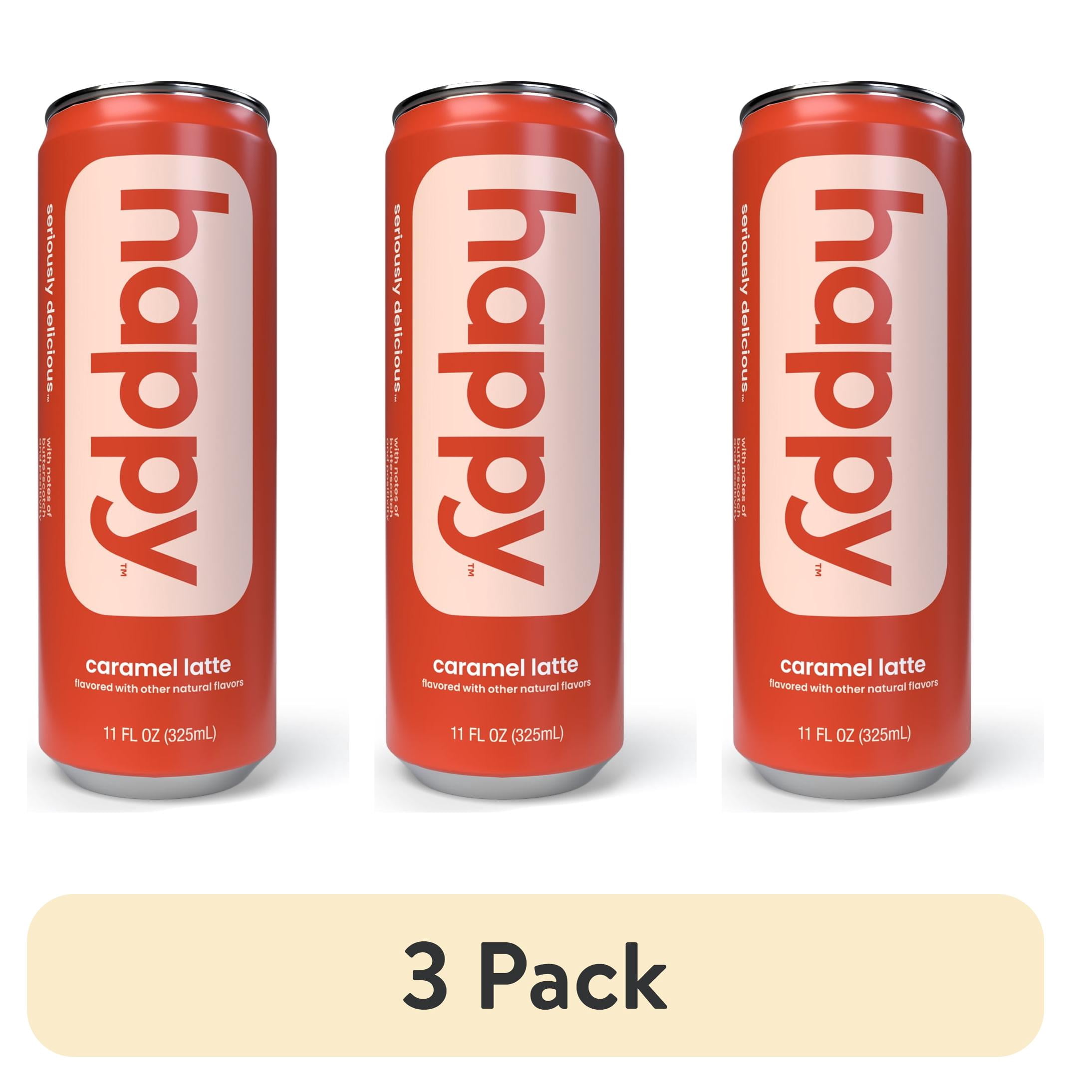 (3 pack) happy 11oz RTD Caramel Latte