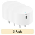 thumbnail image 1 of (3 pack) onn 20W Single USB-C Port Wall Charger, Fast Charging, USB-IF Certified, Foldable Plug, White - Compatible with iPhone 17/16/15 Series, Samsung Galaxy, Note, Pixel Devices iPad Pro, & More, 1 of 11