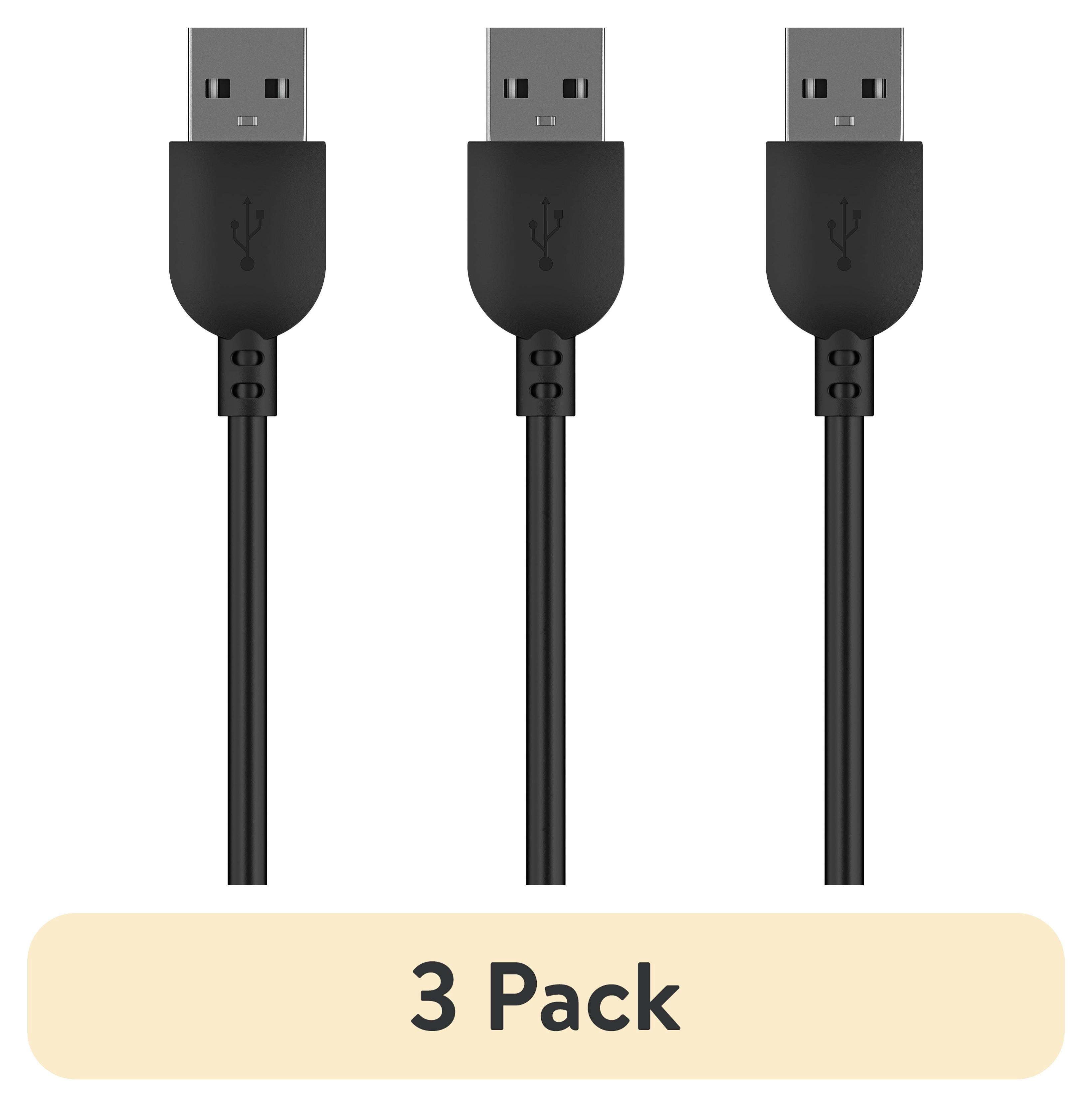 (3 pack) onn 6ft Lightning to USB Charging Cable, Soft Touch Material, MFI Certified, Black - Compatible with iPhone 14/13/12/11/X/XR/XS/8/7/6/5, iPad, Airpods and more
