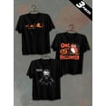 thumbnail image 1 of 3 pack pc pieces set piece halloween cotton tshirtsgraphic t shirts for men 180G 100% Cotton black halloween day of the dead christian black white sport large not so scary nurse cats nurse dancing s, 1 of 7