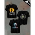 thumbnail image 1 of 3 pack pc pieces set piece halloween graphic t shirtscomfort colors tshirt for men 180G 100% Cotton black halloween vintage large vintage halloween nurse summer selection 3d dancing skeleton not so, 1 of 7
