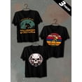 thumbnail image 1 of 3 pack pc pieces set piece halloween plaint shirts men's 180G 100% Cotton black halloween sport nurse summer selection 3d dancing skeleton day of the dead sport not so scary nurse cats large christi, 1 of 7