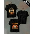thumbnail image 1 of 3 pack pc pieces set piece halloween t-shirtscotton tshirts mens 180G 100% Cotton black halloween sport halloween nurse vintage large summer selection 3d day of the dead dancing skeleton christian b, 1 of 7