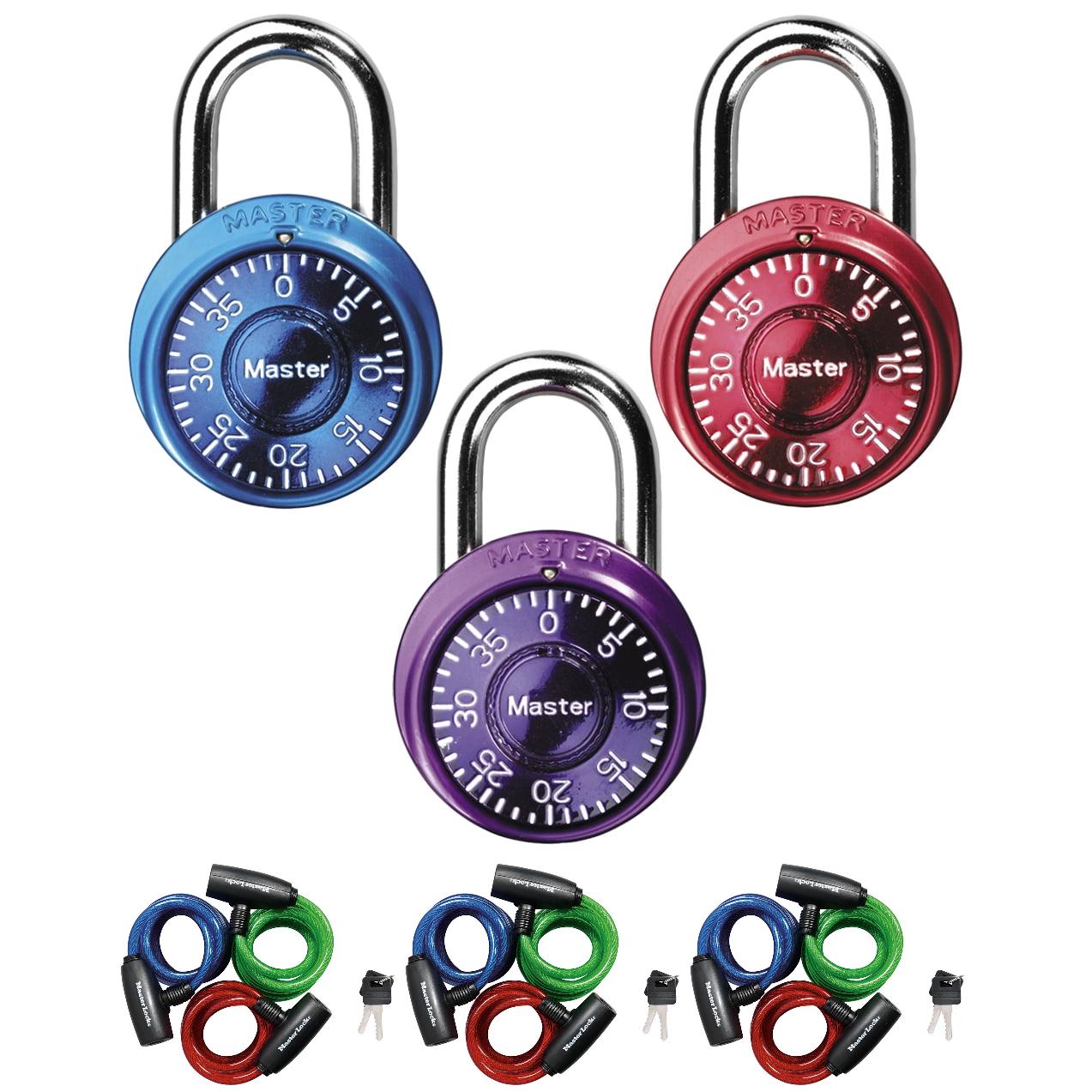 3 pack school locks + 3 pack school bike cables