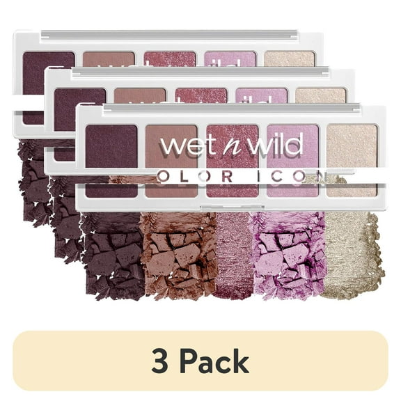 (3 pack) Wet n Wild Color Icon 5 Pan Eye & Face Makeup Palette, Eyeshadow Palette, Petalette