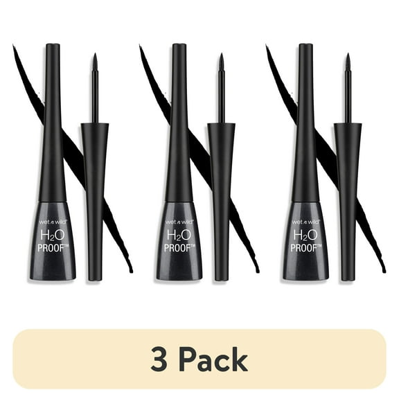 (3 pack) Wet n Wild H2O Proof, Liquid Eyeliner, Black