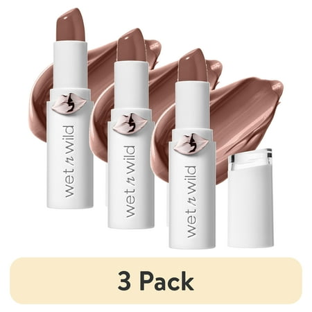 (3 pack) wet n wild Mega Last High-Shine Lip Color - Clothes Off