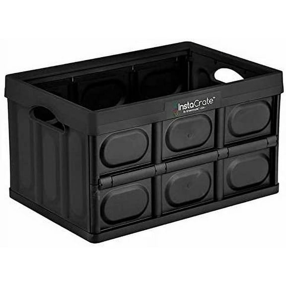 3-packCollapsible 12-gallon Storage Bin for Easy Storage (Black)