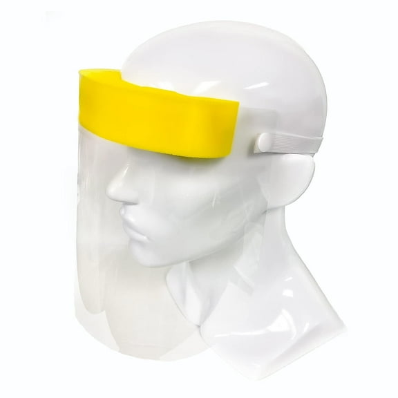 3 Packs - Lucent Path Clear Protective Full-Face Shield with Elastic Strap and Vented Foam Headband