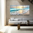 3 panels Framed Canvas Wall Art Decor,3 Pieces Sea Wave Painting