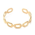 thumbnail image 1 of 3 pc 304 Stainless Steel Hollow Oval Cuff Bangles Golden Inner Diameter: 2-1/8 inch(5.5cm)DIY, 1 of 3