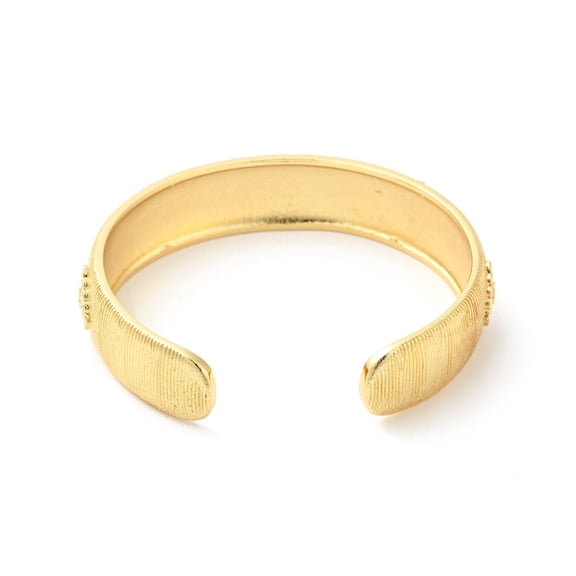 3 pc Clear Cubic Zirconia Rhombus Open Cuff Bangle Brass Jewelry for Women Cadmium Free & Nickel Free & Lead Free Real 18K golden Plated Inner Diameter: 2-3/8 inch(5.9cm)