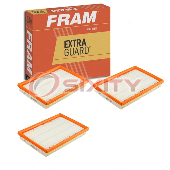 3 pc FRAM CA10677 Extra Guard Air Filters for 140-2897 49697 83697 9697 AF27906 Intake Inlet Manifold Fuel Delivery Filters Fits select: 2013-2018 TOYOTA RAV4, 2012-2017 TOYOTA CAMRY