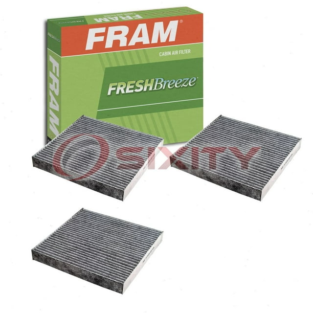 3 pc FRAM CF10134 Fresh Breeze Cabin Air Filters for 64 11 6 921 019 70482N AC1121 AF819KM
