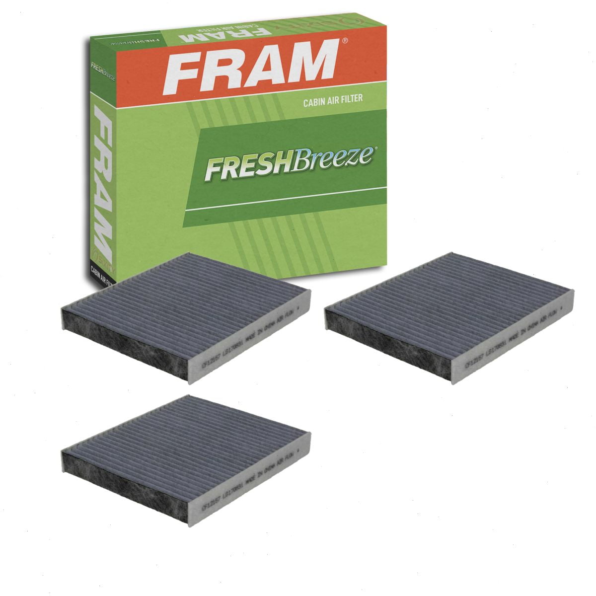 3 pc FRAM CF12157 Fresh Breeze Cabin Air Filters for 4053 51539 HF6480 ...