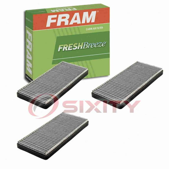 3 pc FRAM CF8921A Fresh Breeze Cabin Air Filters for 28018 3033 9710-1777 FCAF1756 LF330 P999 PF432 HVAC Heating Ventilation Air Conditioning Vent Filters