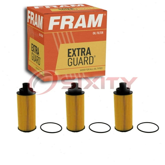 3 pc FRAM CH12069 Extra Guard Engine Oil Filters for 278 184 0125 32007 3C3Z-6731-AA LF16166 LF558 P1018 PF1704 Oil Change Lubricant Filters Fits select: 2016-2022 CHEVROLET COLORADO