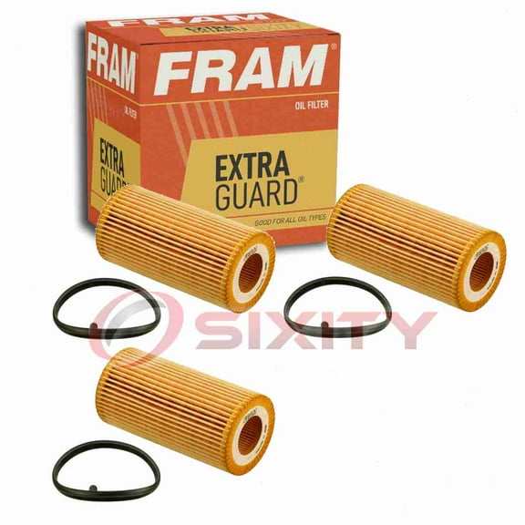 3 pc FRAM CH9911 Extra Guard Engine Oil Filters for 1844588C91 T147 T254 TF200 TF230 TF47 Oil Change Lubricant Filters Fits select: 2009-2014 VOLKSWAGEN JETTA, 2012-2014 VOLKSWAGEN PASSAT