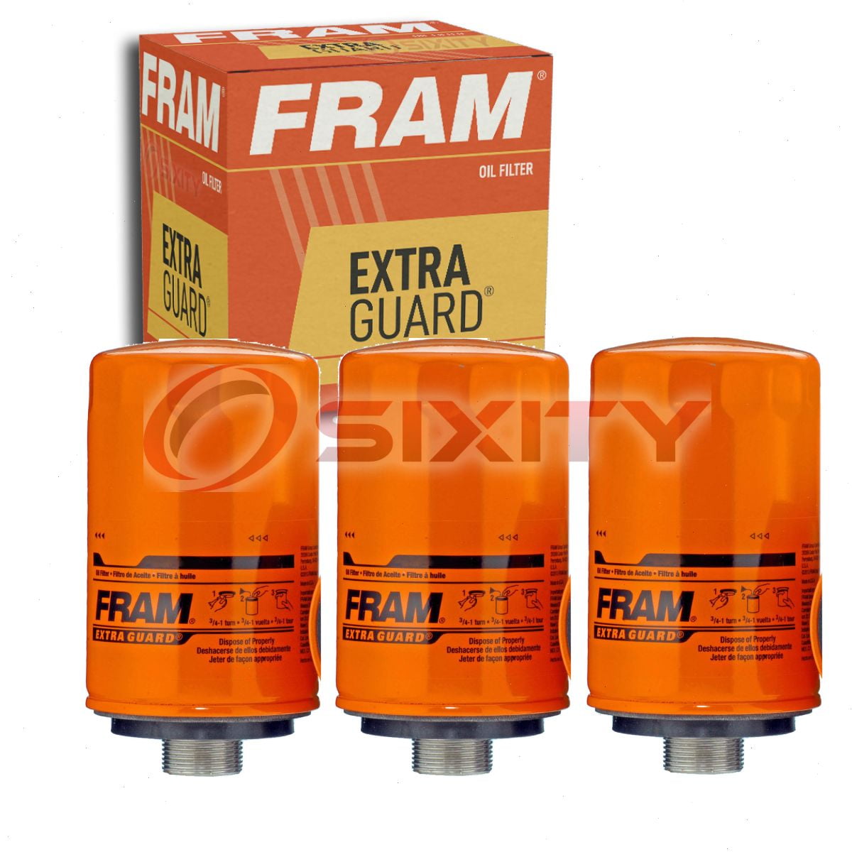 3 pc FRAM PH10600 Extra Guard Engine Oil Filters for 1085MP 1220602