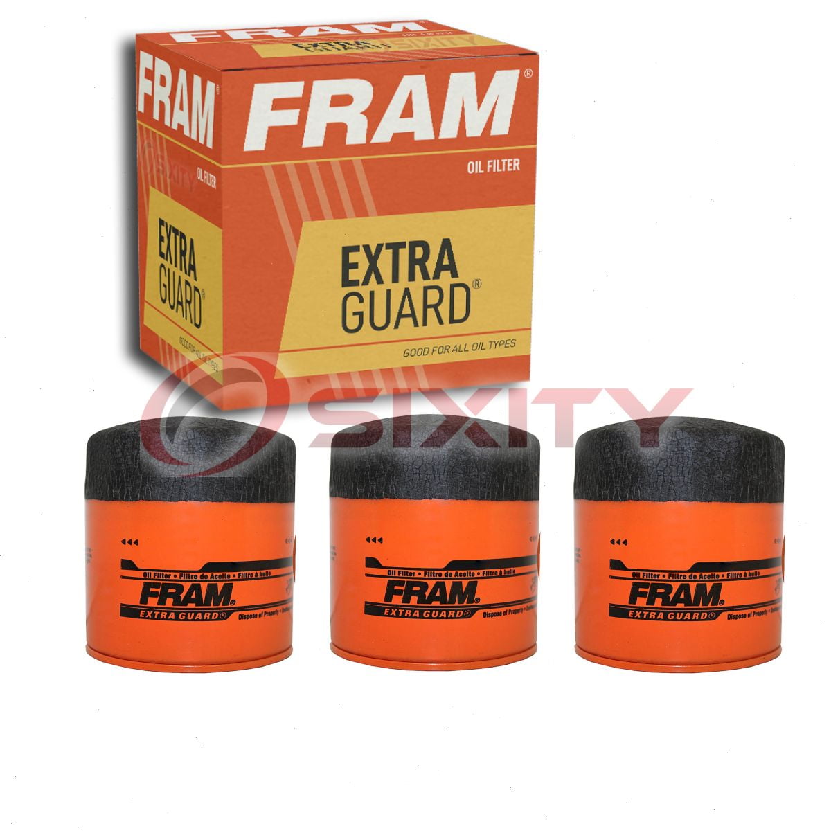 3 pc FRAM PH2 Extra Guard Engine Oil Filters for 1789MP L2862 L30255