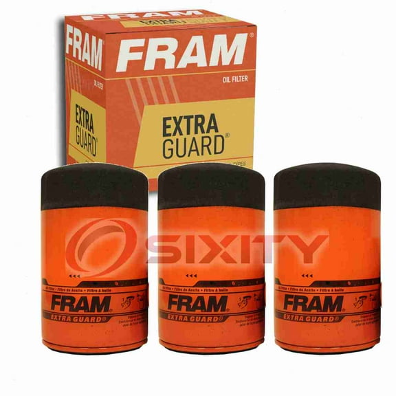 3 pc FRAM PH2825 Extra Guard Engine Oil Filters for 2001 51372MP CO2861 D484 LF238 PF2124 V4651BP Oil Change Lubricant Filters