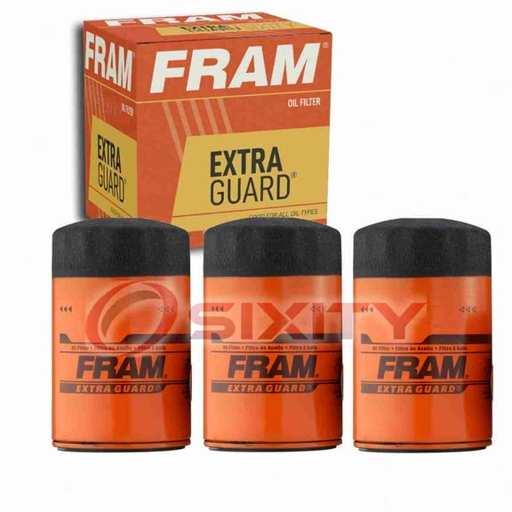 3 pc FRAM PH3600 Extra Guard Engine Oil Filters for 9710-1619 HP-4002 LF241 LF3393 PF1118 T08-1069 Oil Change Lubricant Filters