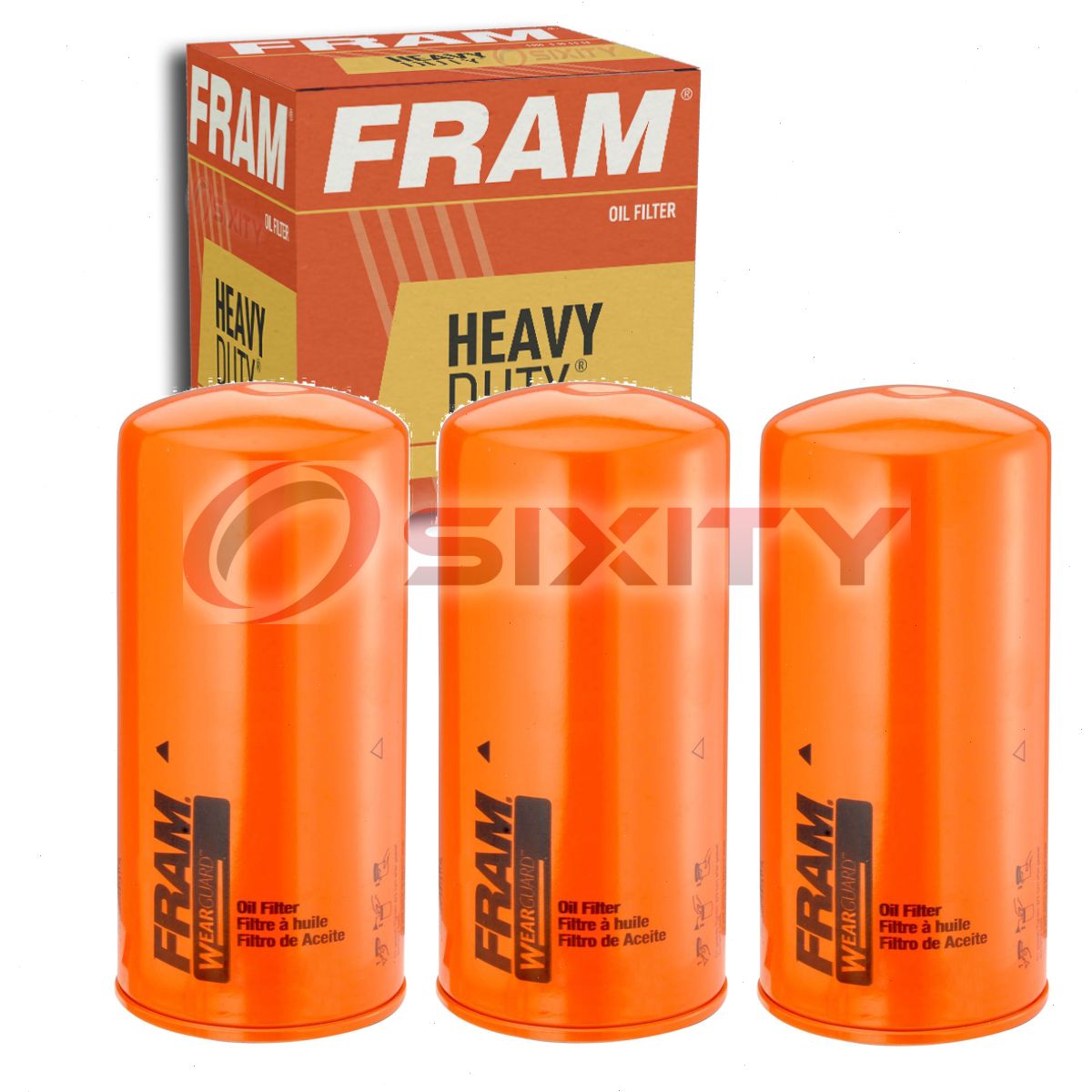 3 pc FRAM PH3612 Heavy Duty Engine Oil Filters for 85799MP LF284 Oil