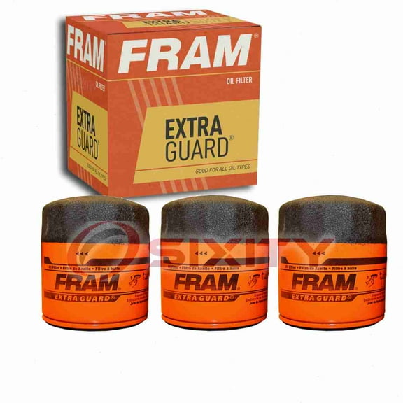 3 pc FRAM PH3614 Extra Guard Engine Oil Filters for 2900535100 600-211-6240 A44081 LF3415 LF363 PF2158 Oil Change Lubricant Filters Fits select: 2003-2018 FORD FOCUS, 2005-2023 FORD ESCAPE