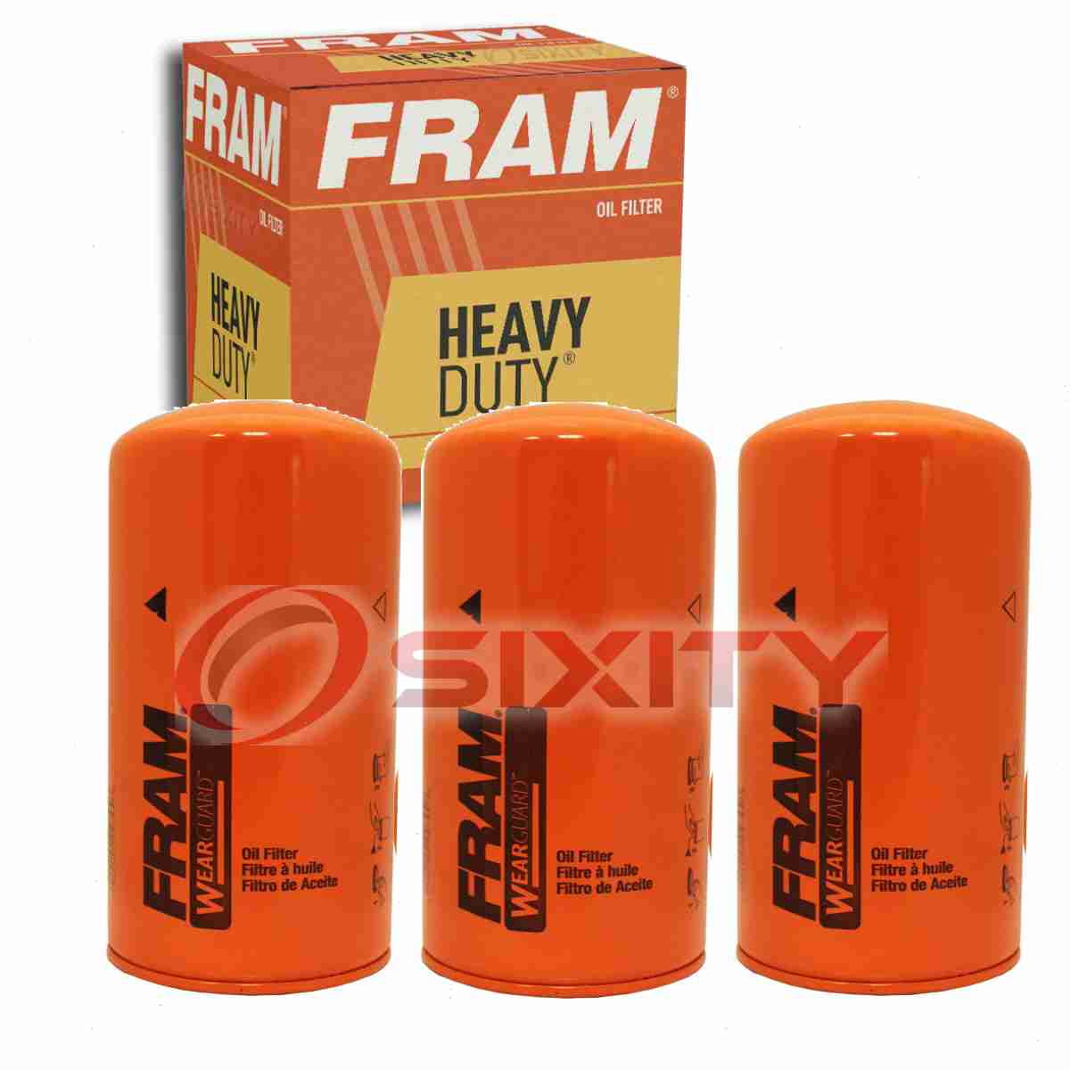 3 pc FRAM PH3976A Heavy Duty Engine Oil Filters for BD7028 LF3830 LF456 ...