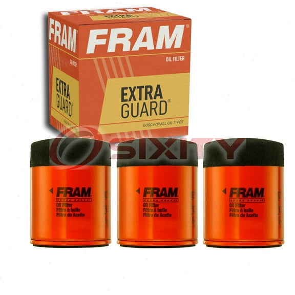 3 pc FRAM PH5343 Extra Guard Engine Oil Filters for 24082 3098688 B7285 BW5250 C4622 ECF4088 WF2121 Oil Change Lubricant Filters Fits select: 1995-2002 KIA SPORTAGE, 1991 MAZDA 626