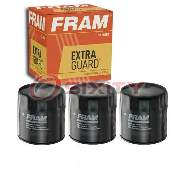 3 pc FRAM PH6010A Extra Guard Engine Oil Filters for 2900512200 9N-6123 HP-4001 PH2855 WC10 WF101 Oil Change Lubricant Filters