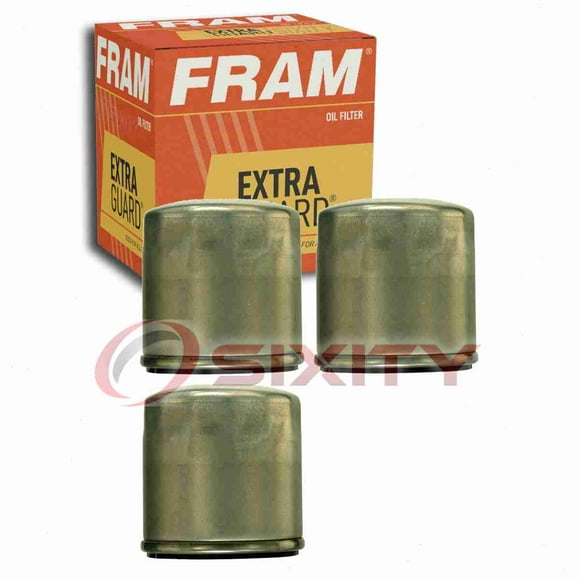 3 pc FRAM PH6063 Extra Guard Engine Oil Filters for 12968028 3318201 71095 92032 B474 WC9 Oil Change Lubricant Filters