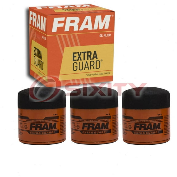 3 pc FRAM PH9897 Extra Guard Engine Oil Filters for 156-1200 20458769 24114 FF1067 FS19621 TP1292 Oil Change Lubricant Filters Fits select: 2004-2006 SUZUKI VERONA