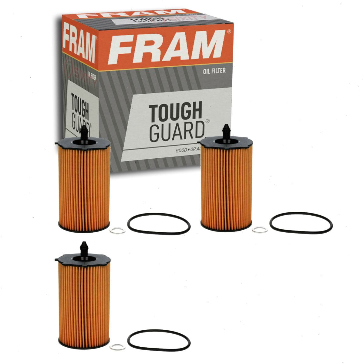 3 pc FRAM TG10855 Tough Guard Engine Oil Filters for Oil Change ...
