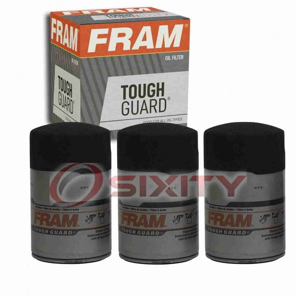 3 pc FRAM TG3980 Tough Guard Engine Oil Filters for 303485196 561 7019/221 711224U 80243-DS G1010 K-01741-A L-2676-1 L60F TP1204 WD-38 Oil Change Lubricant Filters