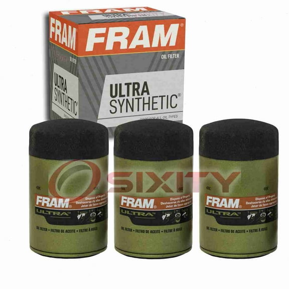 3 pc FRAM XG3600 Ultra Engine Oil Filters for 42994 B13161M CB25 FB73B Oil Change Lubricant Filters Fits select: 1997-2008 FORD F150, 2007-2009 FORD EDGE
