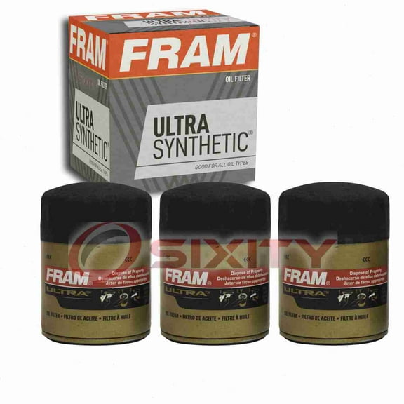 3 pc FRAM XG9837 Ultra Engine Oil Filters for B3165 BF412 FA3165 FB131 Oil Change Lubricant Filters Fits select: 2006-2011 CHEVROLET IMPALA, 2005-2009 CHEVROLET TRAILBLAZER