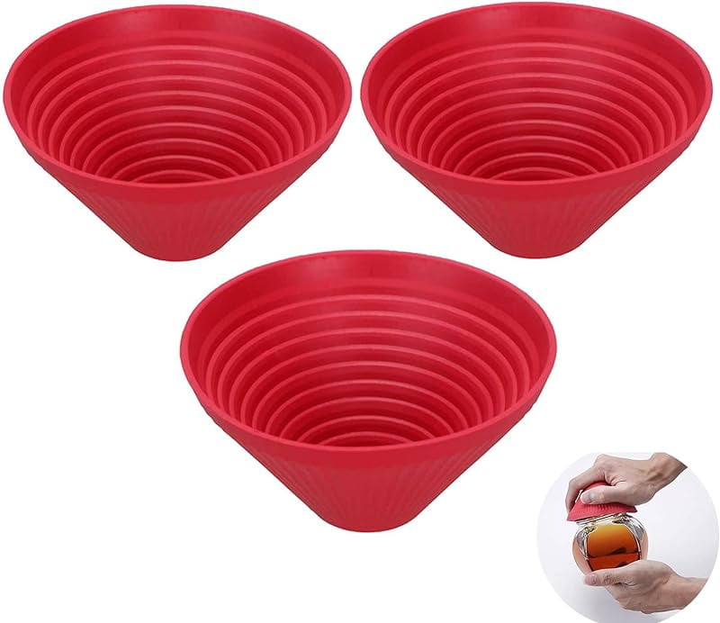 3 pc of Jar Openers, MultiPurpose Reusable Rubber Gripper Jar Opener