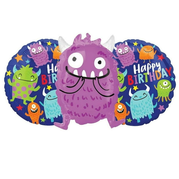 3 pc Little Monsters Birthday Party Balloons Decoration Supplies
