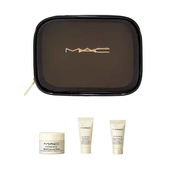 3-pc Mac Hyper Real Set: Moisturizing Cream, Serum, Cleanser, 0.17oz/5ml each