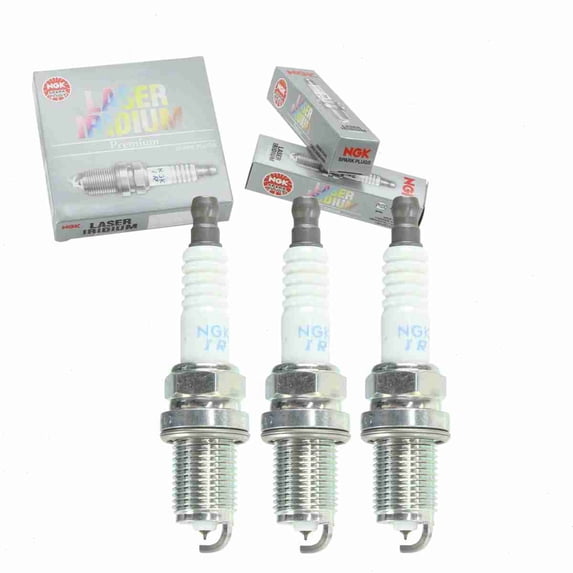 3 pc NGK Laser Iridium Spark Plugs compatible with Mitsubishi Mirage 1.2L L3 2014-2020