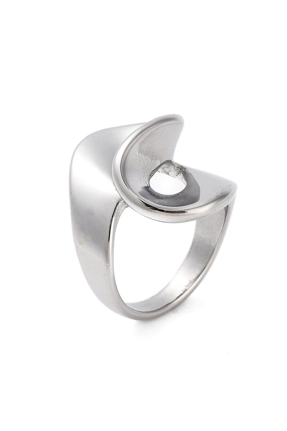 3 pc Non-Tarnish Ion Plating(IP) 304 Stainless Steel Rings for Women Stainless Steel Color US Size 7(17.3mm)